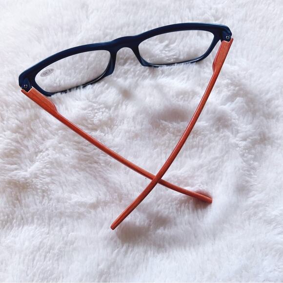 Owen Blue with Orange Wood Reader Glasses - Picture 8 of 11